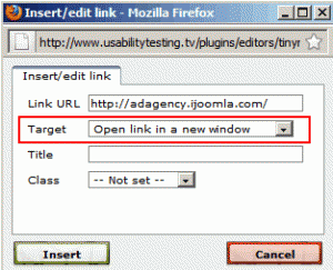 link_in_new_window Choose to open the link in a new window, if you're linking outside your site