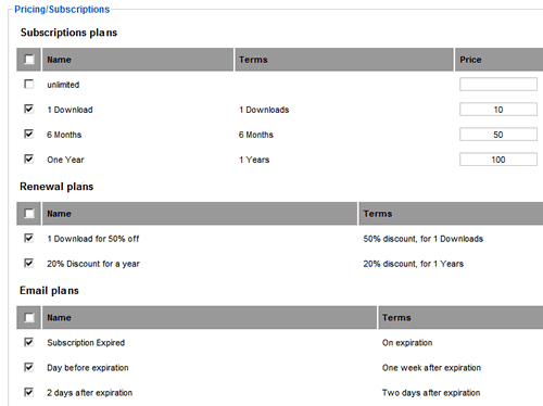 product_subscriptions Assigning subscription plans/renewals/email reminders to a product