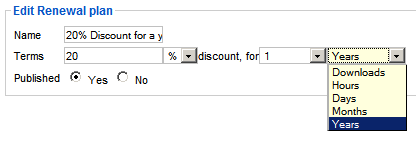 renewal_edit Editing a subscription renewal plan