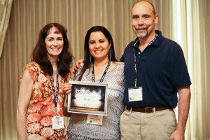 cms_awards Linda Coonen, Merav Knafo, Paul Orwig at CMS Expo