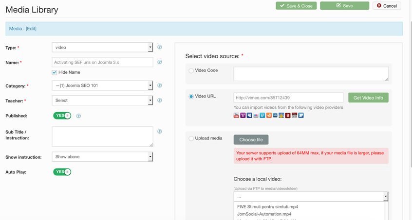 Adding Videos